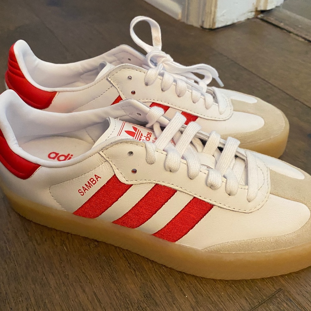 New Adidas Sambas Red White
